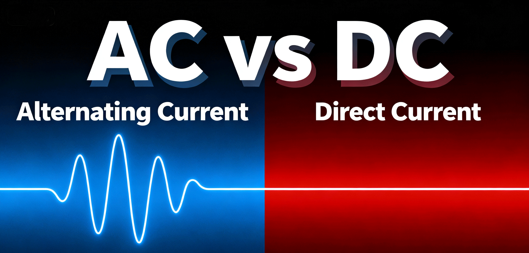 jimeng-2025-10-24-6658-现代科技封面设计风格,交流电和直流电对比的文章封面图。画面采用分屏设计,左侧为交.. jimeng-2025-10-24-6658-现代科技封面设计风格,交流电和直流电对比的文章封面图。画面采用分屏设计,左侧为交..