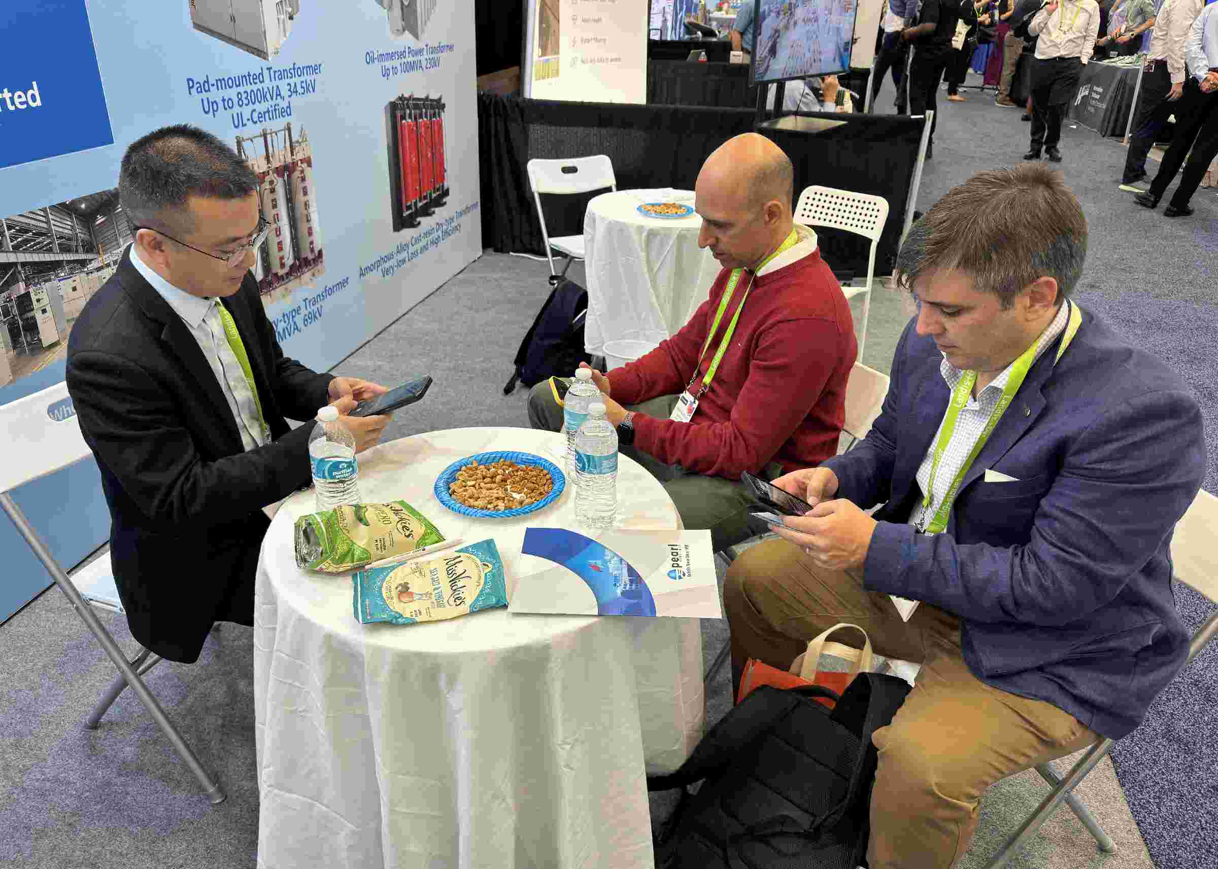 transformer sales engineer is conversing with a customer