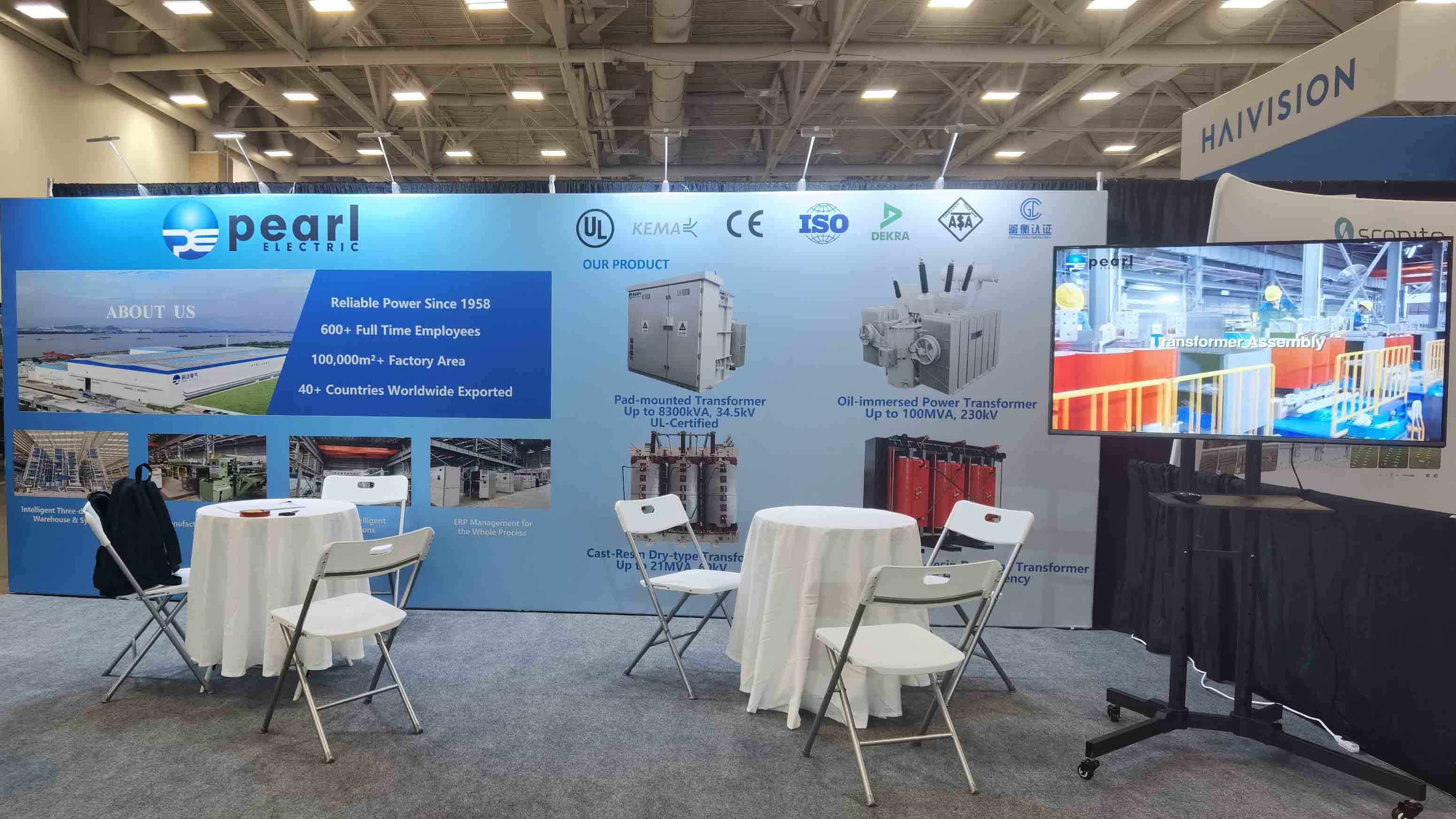 Pearl Electric Transformers booth at DistribuTECH 2025